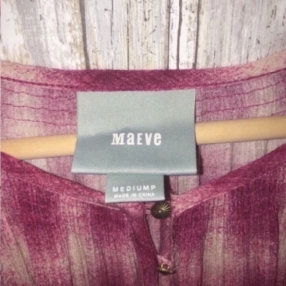 Anthro Maeve Calavan Pink Plaid Popover Peasant Blouse - Picture 5 of 6